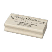 Vrolijk kerstfeest en gelukkig nieuwjaar whimsical rubberstempel (Stempel)