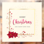 Vrolijk Kerstfeest en Gelukkig Nieuwjaar Window Cl Raamsticker (Vel 2)