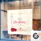 Vrolijk Kerstfeest en Gelukkig Nieuwjaar Window Cl Raamsticker (Cafe Raam)