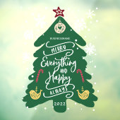 Vrolijk kerstfeest en gelukkig nieuwjaar, winter raamsticker (Vel 3)