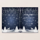 Vrolijk kerstfeest en gelukkig nieuwjaar! Wintersn Folie Kaarten (Binnen)