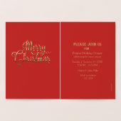 Vrolijk kerstfeest en gelukkig nieuwjaar! Wintersn Folie Kaarten (Binnen)