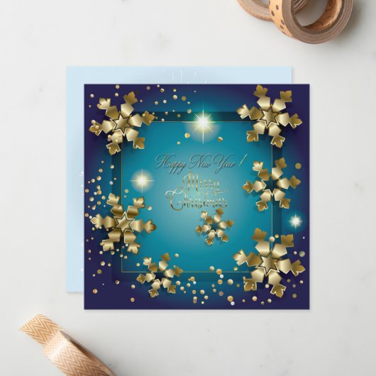 Vrolijk kerstfeest en gelukkig nieuwjaar! XMAS 202 Notitiekaartje (Voorkant / Achterkant in situ)