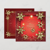 Vrolijk kerstfeest en gelukkig nieuwjaar! XMAS 202 Notitiekaartje (Voorkant / Achterkant)