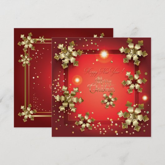 Vrolijk kerstfeest en gelukkig nieuwjaar! XMAS 202 Notitiekaartje (Voorkant / Achterkant)