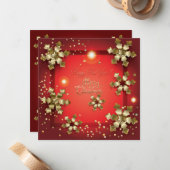 Vrolijk kerstfeest en gelukkig nieuwjaar! XMAS 202 Notitiekaartje (Voorkant / Achterkant in situ)