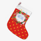 Vrolijk kerstfeest en gelukkig nieuwjaar! XMAS Grote Kerstsok (Voorkant (Hangend))