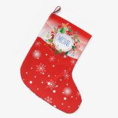 Vrolijk kerstfeest en gelukkig nieuwjaar! XMAS Mon Grote Kerstsok (Voorkant (Hangend))