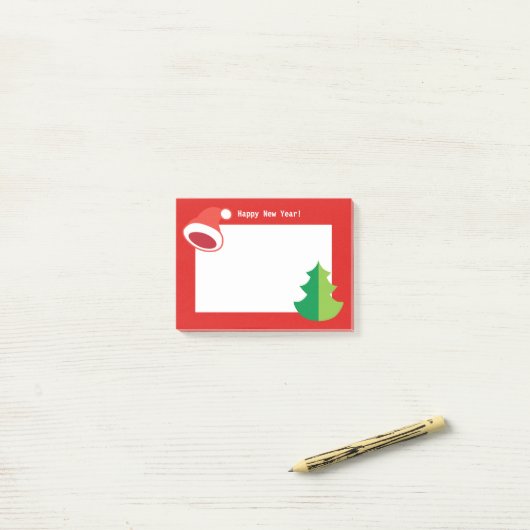 Vrolijk kerstfeest en gelukkig nieuwjaar! XMAS Post-it® Notes (Op bureau)