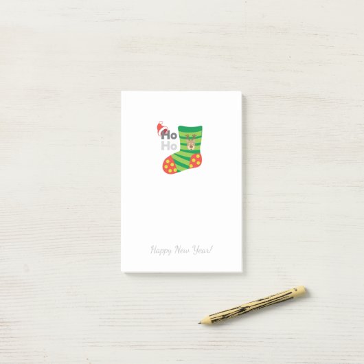 Vrolijk kerstfeest en gelukkig nieuwjaar! XMAS Post-it® Notes (Op bureau)