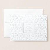 Vrolijk kerstfeest en gelukkig nieuwjaar! XMAS Sno Folie Kaarten (Voorkant met envelop)