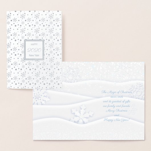 Vrolijk kerstfeest en gelukkig nieuwjaar! XMAS Sno Folie Kaarten (Display)