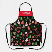 Vrolijk kerstfeest en gelukkig nieuwjaar! XMAS Sno Schort (Voorkant)