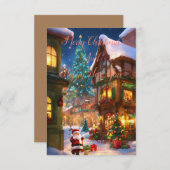 Vrolijk Kerstfeest en gelukkig nieuwjaarskaart Bedankkaart (Voorkant / Achterkant)