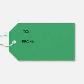 Vrolijk kerstfeest en gelukkige nieuwjaarapen cadeaulabel (Achterkant Horizontaal)