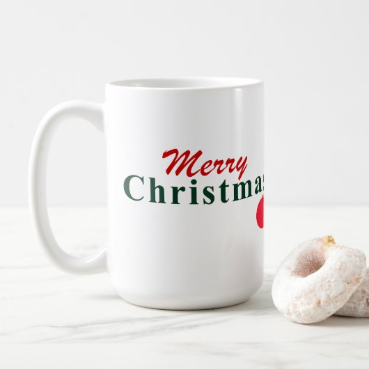 Vrolijk kerstfeest en hangend Ornament kerst Koffiemok (Met donut)