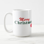 Vrolijk kerstfeest en hangend Ornament kerst Koffiemok (Links)