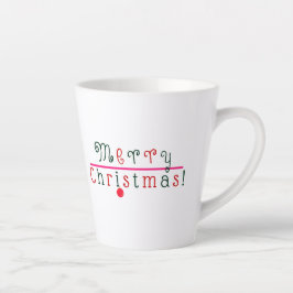 Vrolijk kerstfeest en hangend Ornament leuk, kleur Latte Mok