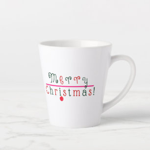 Vrolijk kerstfeest en hangend Ornament leuk, kleur Latte Mok