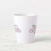 Vrolijk kerstfeest en hangend Ornament leuk, kleur Latte Mok (Voorkant)