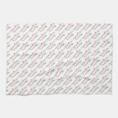 Vrolijk kerstfeest en hangend Ornament, leuk patro Theedoek (Horizontaal)