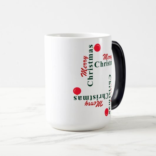 Vrolijk kerstfeest en hangend Ornament Magische Mok (Voorkant rechts)