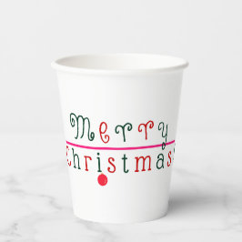 Vrolijk kerstfeest en hangend Ornament Papieren Bekers