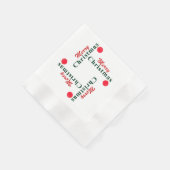 Vrolijk kerstfeest en hangend Ornament Servet (Hoek)