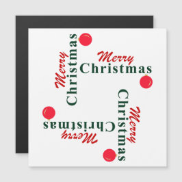 Vrolijk kerstfeest en hangende Ornament magnetisch