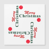 Vrolijk kerstfeest en hangende Ornament magnetisch (Voorkant)