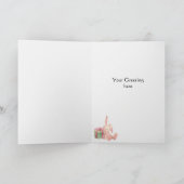 Vrolijk kerstfeest en Happy Birthday-ballonnen cad Feestdagen Kaart (Binnen)