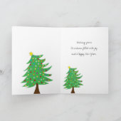 Vrolijk kerstfeest en Happy New Year-kaart Feestdagen Kaart (Binnen)