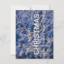 Vrolijk kerstfeest en Happy New Year-kaart