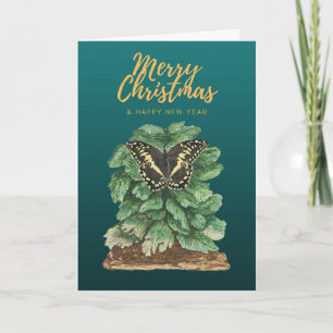 Vrolijk kerstfeest en Happy New Year-kaart Kaart
