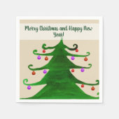 Vrolijk kerstfeest en Happy New Year Napkins Servet (Voorkant)