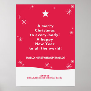 Vrolijk Kerstfeest en Happy New Year Quote Poster
