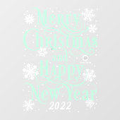  Vrolijk Kerstfeest en Happy Nieuwjaar 2022-winkel Raamsticker (Vel)