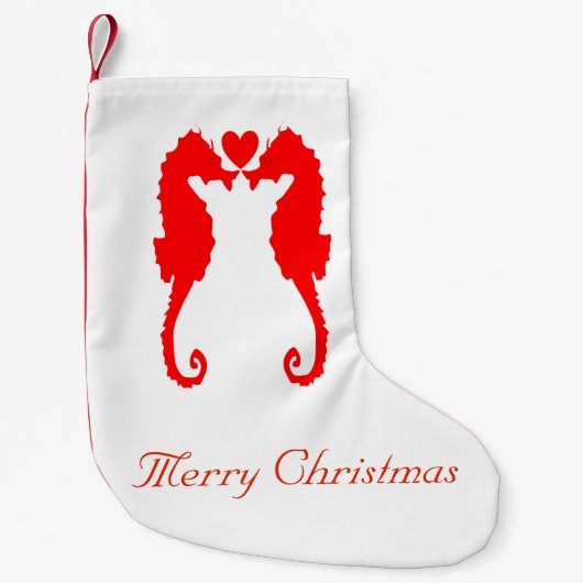 Vrolijk kerstfeest en hart kleine kerstsok (Voorkant)