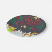 Vrolijk kerstfeest en Holly Papieren Bordje (Gekanteld)