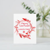 Vrolijk kerstfeest- en hopkaart briefkaart (Staand voorkant)