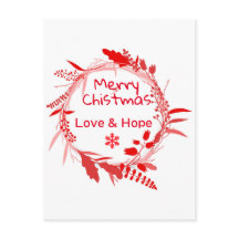 Vrolijk kerstfeest- en hopkaart