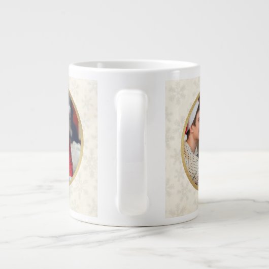 Vrolijk kerstfeest en hou van je oma | Twee foto's Grote Koffiekop (Achterkant)