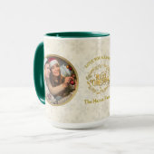 Vrolijk kerstfeest en hou van je oma | Twee foto's Mok (Voorkant links)