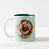 Vrolijk kerstfeest en hou van je oma | Twee foto's Tweekleurige Koffiemok (Links)
