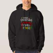 Vrolijk kerstfeest en ja, het is mijn Birthday Gif Hoodie (Voorkant)