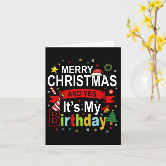 Vrolijk kerstfeest en ja, het is mijn Birthday Gif Kaart (Gele Bloem)