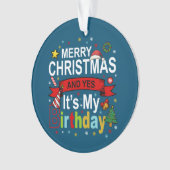 Vrolijk kerstfeest en ja, het is mijn Birthday Gif Ornament (voorkant)