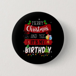 Vrolijk kerstfeest en ja, het is mijn kerstfeest. ronde button 5,7 cm