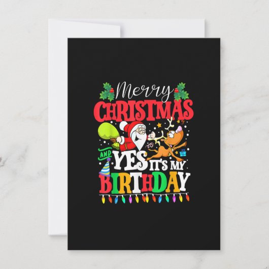 Vrolijk kerstfeest en ja, het is mijn kerstman. kaart (Voorkant)