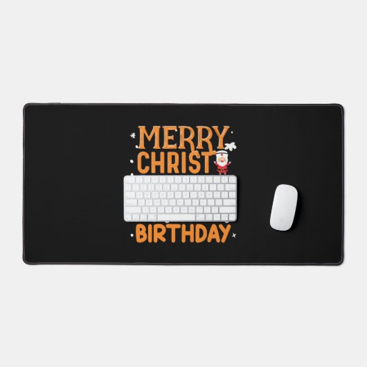 Vrolijk kerstfeest en ja, het is mijn verjaardag bureaumat (Keyboard & Muis)